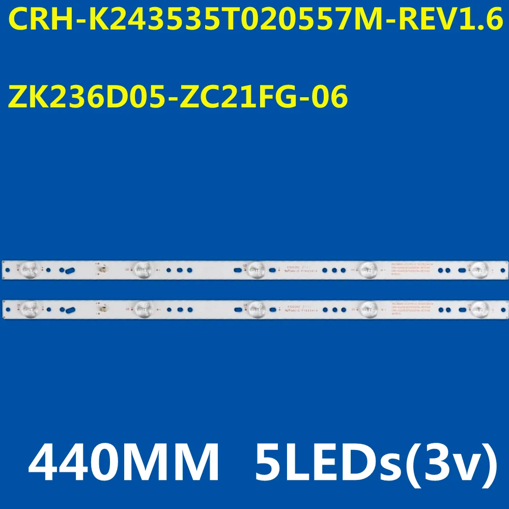 2pcs LED Backlight Strip For LED24E330C CRH-K243535T020557M-REV1.6 ZK236D05-ZC21FG-06 303ZK236031 ZK236M06 238D06