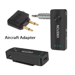Adaptador de Audio inalámbrico 2 en 1, transmisor receptor Bluetooth 5,4, micrófono de sonido AUX sin pérdidas de 3,5mm para altavoz de coche, TV, PC y avión