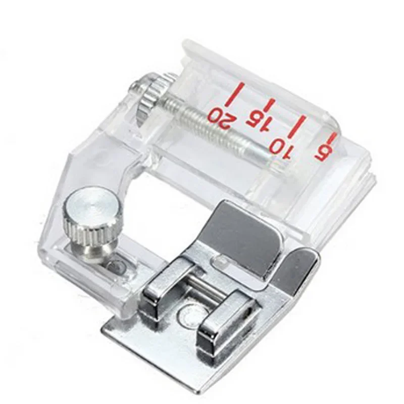 Adjustable Sewing Machine Presser Foot Fit Family Sewing Machines Wrapping Cloth Strip Distance Binding Sewing Accessories