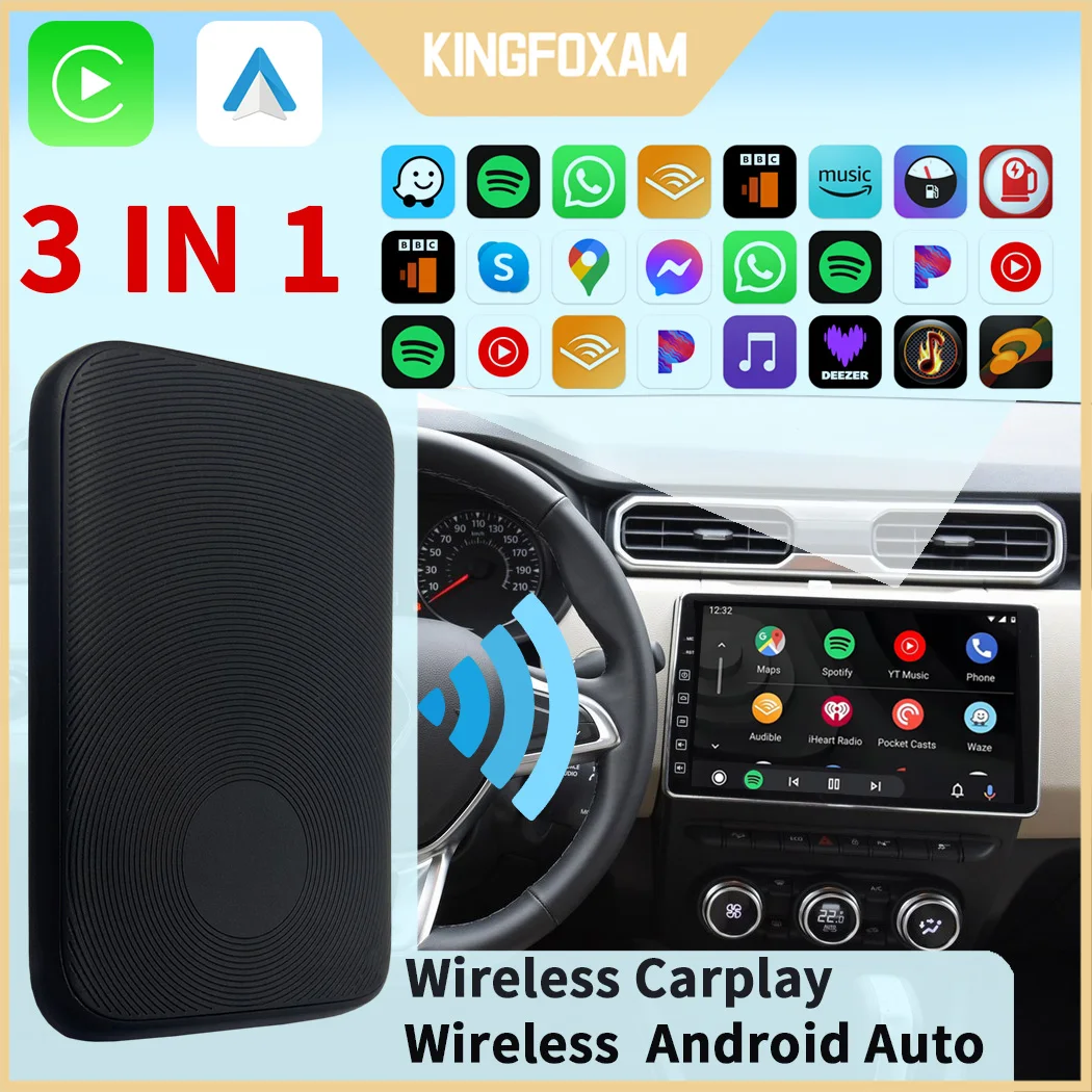 

Wireless Carplay Ai Box Adapter Android Auto Car Smart Intelligent Systems for Nissan Toyota Mazda golf peugeo Buick Audi Buick