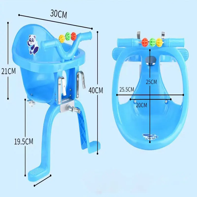 Asiento de seguridad para niños en bicicleta, silla colgante delantera y trasera de plástico para bebé