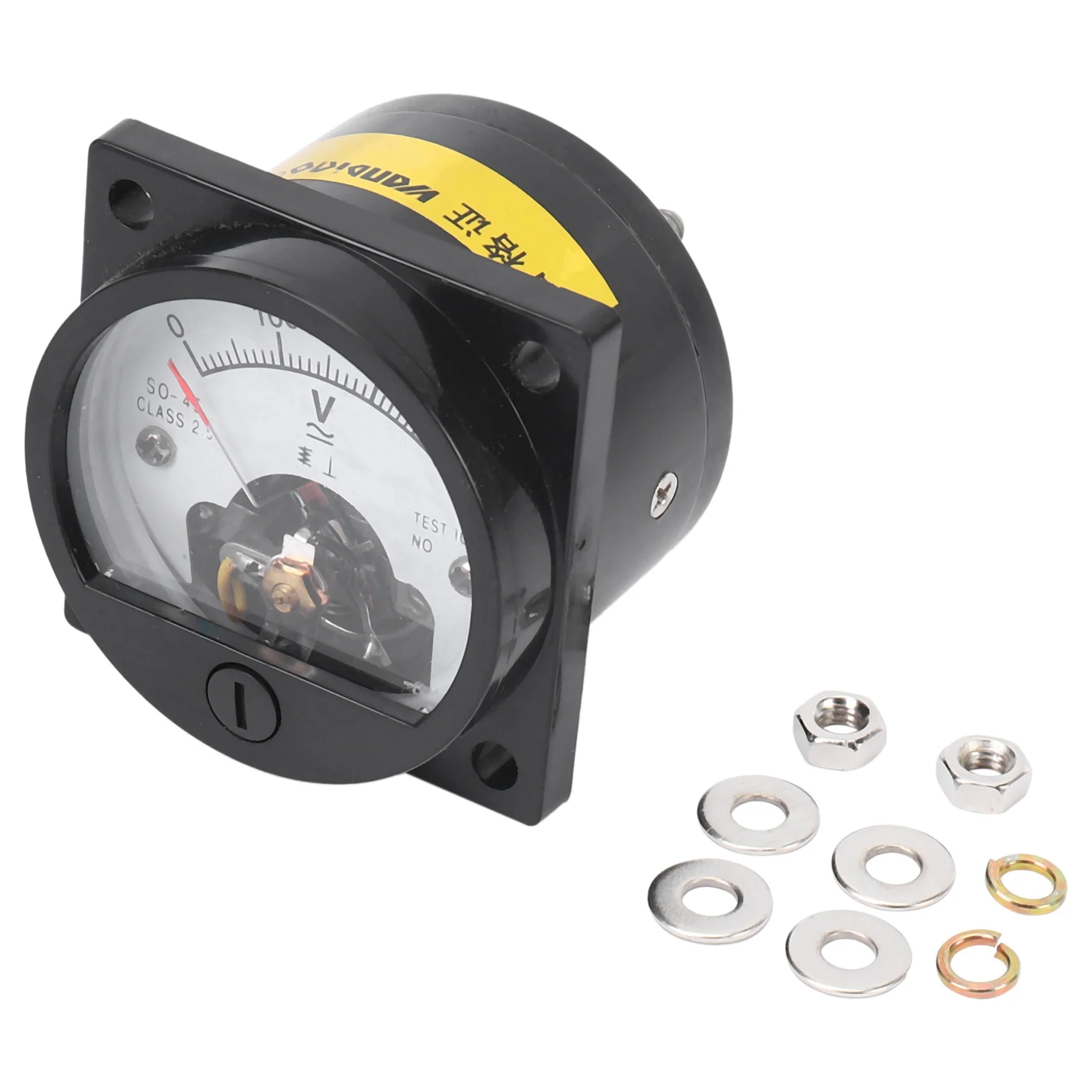 #00Y AC 0-300V Round Analog Dial Panel Meter Voltmeter Gauge Black,Analog Dial Meter,(plastic)