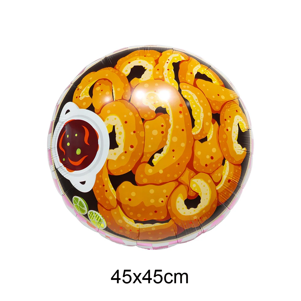 Food Themed Balloons Giant Fried Egg Aluminum Film Balloon Chocolate Chip Cookie Bubble Tea Ballon Breakfast Brunch Party Decors view 4