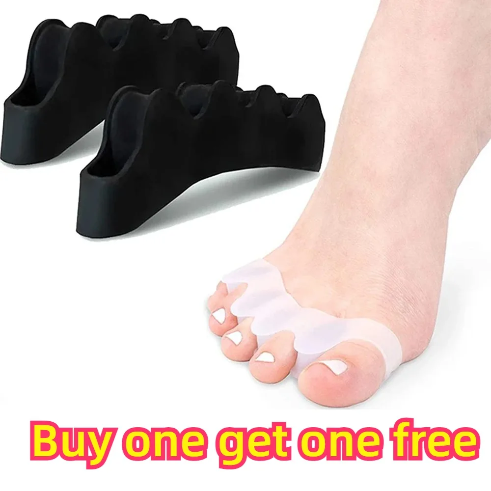 Silicone Finger Toe Protector Toe Separators Stretchers Straightener Bunion Protector Pain Relief Foot Care,Buy One Get One Free