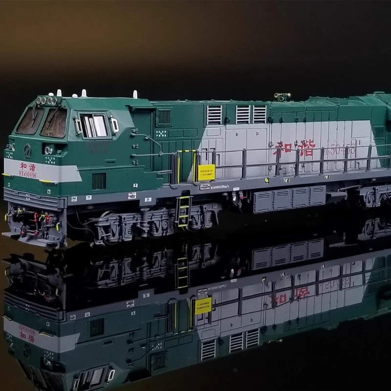HO نوع 1:87 لعبة قطار الوئام 5 قاطرة ديزل مادة النحاس النقي نموذج القطار الأخضر لعبة الصبي هدية #6