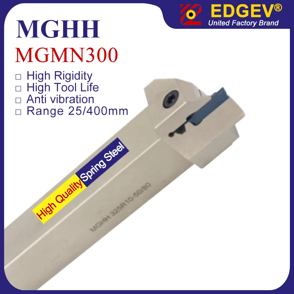 

MGHH320R MGHH325R Terminal Face Grooving tool MGHH Lathe Cutter Spring steel holder End Face groove Range 25-400mm MGMN300