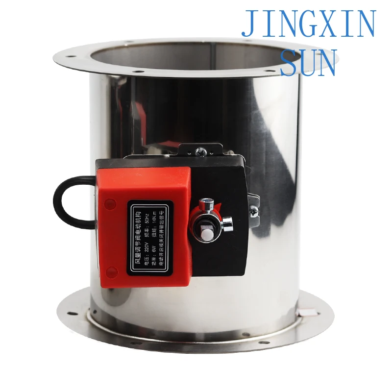 Stainless Steel Electric Air Valve for HVAC Systems for Air Ducts for Round Ducts for Flanged Mounting for 14N Air Volume