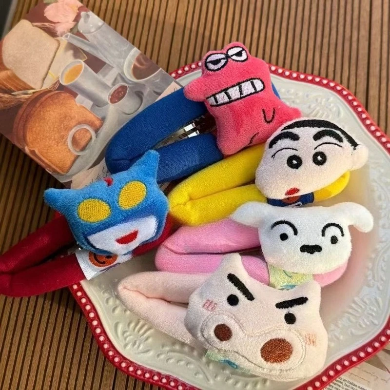 

Милые креативные заколки для волос в виде кукол Шин-чан, большие заколки для умывания BB Face Wash, заколки-зажимы, заколки-сердечки для девочек, аксессуары для волос, подарки, 5 шт.