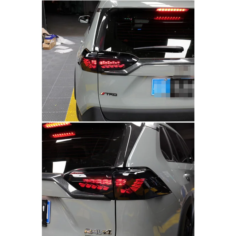 

For 2020-2023 Toyota Rongfang Dragon Scale Tail Lamp LED Streaming Steering Retrofit RAV4 Tail Lamp Assembly Anti Rear Collision