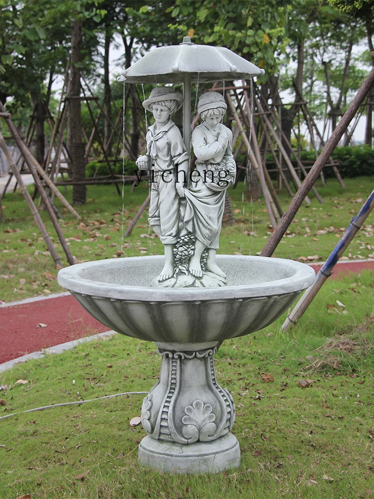 ZK Outdoor Garden Flowing Water Decoration Couple Fountain Villa Courtyard Waterscape Decoration