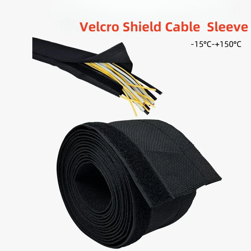 1~5M Cable Sleeve Adhesive Grommet 15mm-100mm Nylon Braided Flexible Cable Harness Sheath Wrap Protector