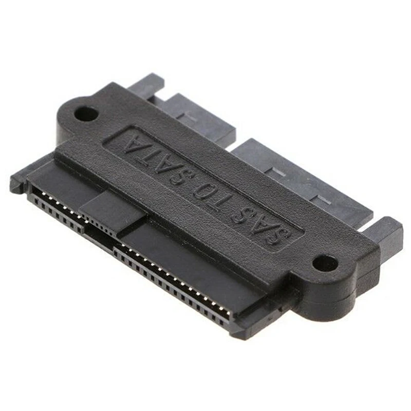 SFF-8482 SAS 22 Pin to 7 Pin + 15 Pin SATA Hard Disk Drive Raid Plug Adapter.