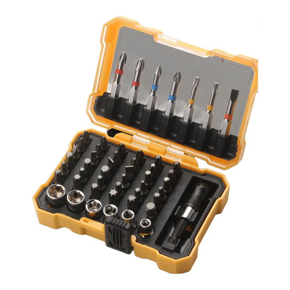 

1 Set Magnetic Ratchet Screwdriver Kit Woodworking Drill Bits Screwdriver Drill Adapter With Storage Box