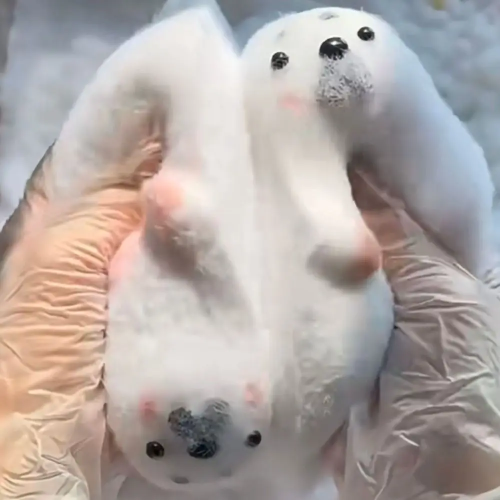 Juguete de descompresión para apretar de alta calidad, juguete para aliviar el estrés de rebote lento, juguete para pellizco, leones marinos de peluche, juguete para regalo