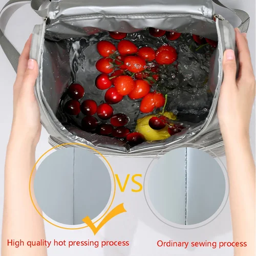 Imagen 2 del producto Mochila de moda de 17L, bolsa aislante para comida, mochila aislante de gran capacidad, perfecta para acampar y picnics, poliéster duradero