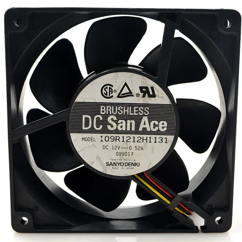 

for Para Sanyo San Ace 109R1212H1131 DC 12V 0.52A 6.24W 3900RPM 12cm 12038 120x120x38mm convertidor frecuencia