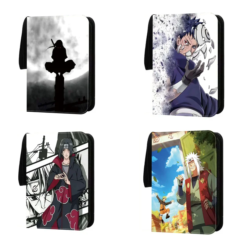 

Папка для карточек Наруто 4/9 Карманный держатель для коллекционных карточек Альбом для карточек аниме с 50 внутренними страницами Держатель на молнии до 900 карточек