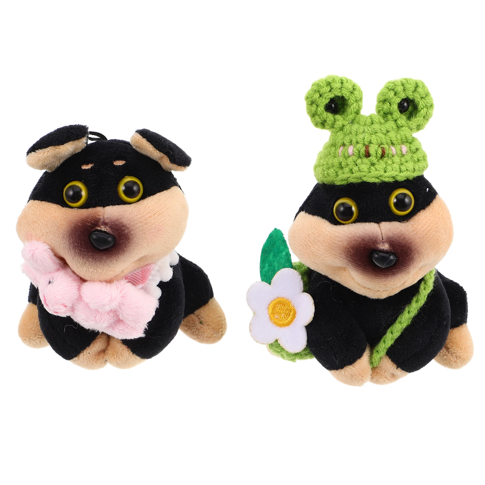 

2Pcs Car Ornaments Dashboard Decorations Interior Bee Dog Figurine Cat Accessories Car Decorations Doggie Dashboard