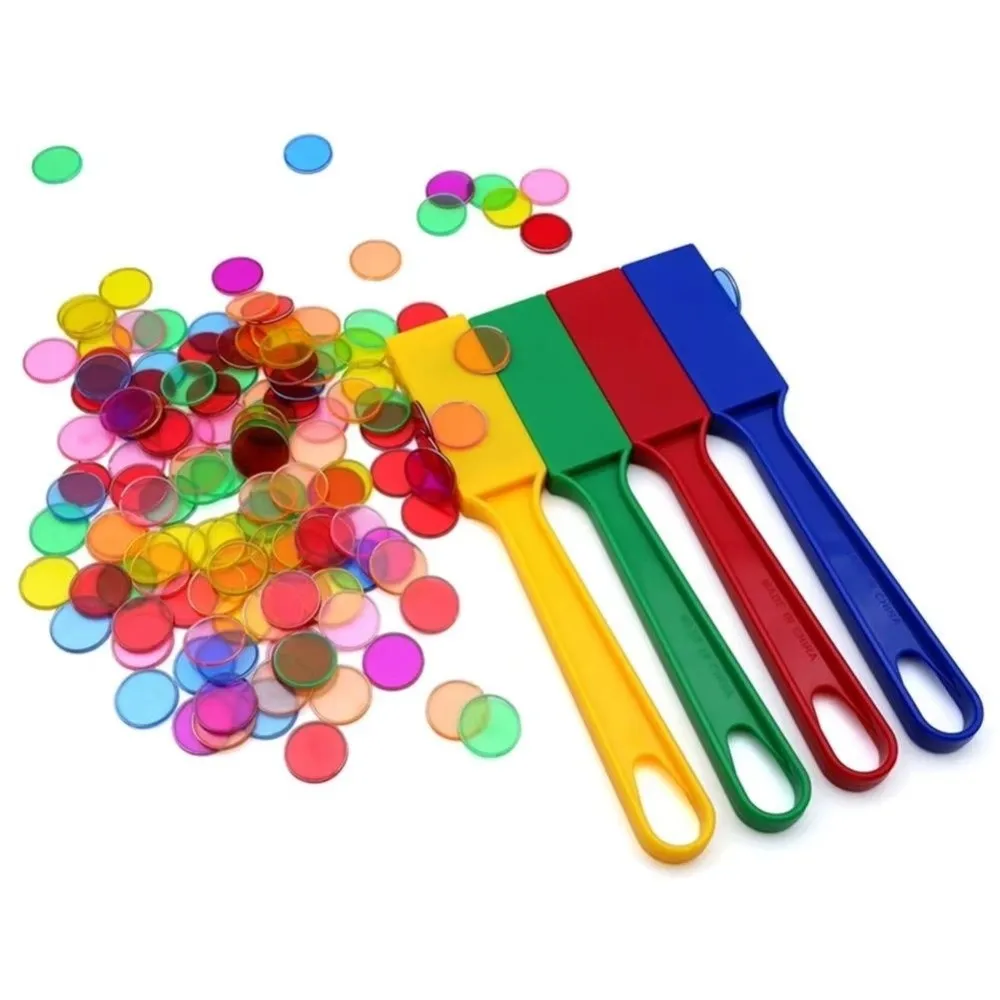 ABS Magnetic Bingo Set Color Sorting Magnetic Stick Wand Bingo Wand Set Multicolor Bingo Game Science Teaching Aids for Children