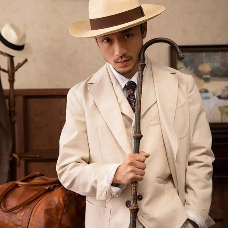 

Fashion Men's Suits Blazer Casual Business 3-Piece Single Breasted Formal Evening Jacket Customized Wedding Trajes Para Hombre