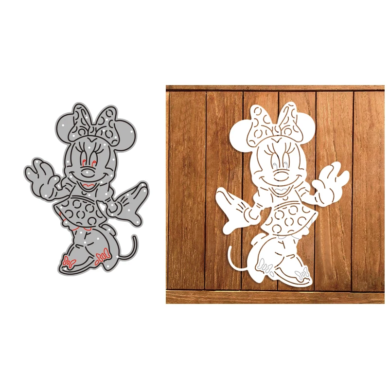 Disney Minnie Mouse Cutting Dies Punch for DIY Scrapbooking Embossing Paper Cards Crafts Making New 2022 Animals Diecut