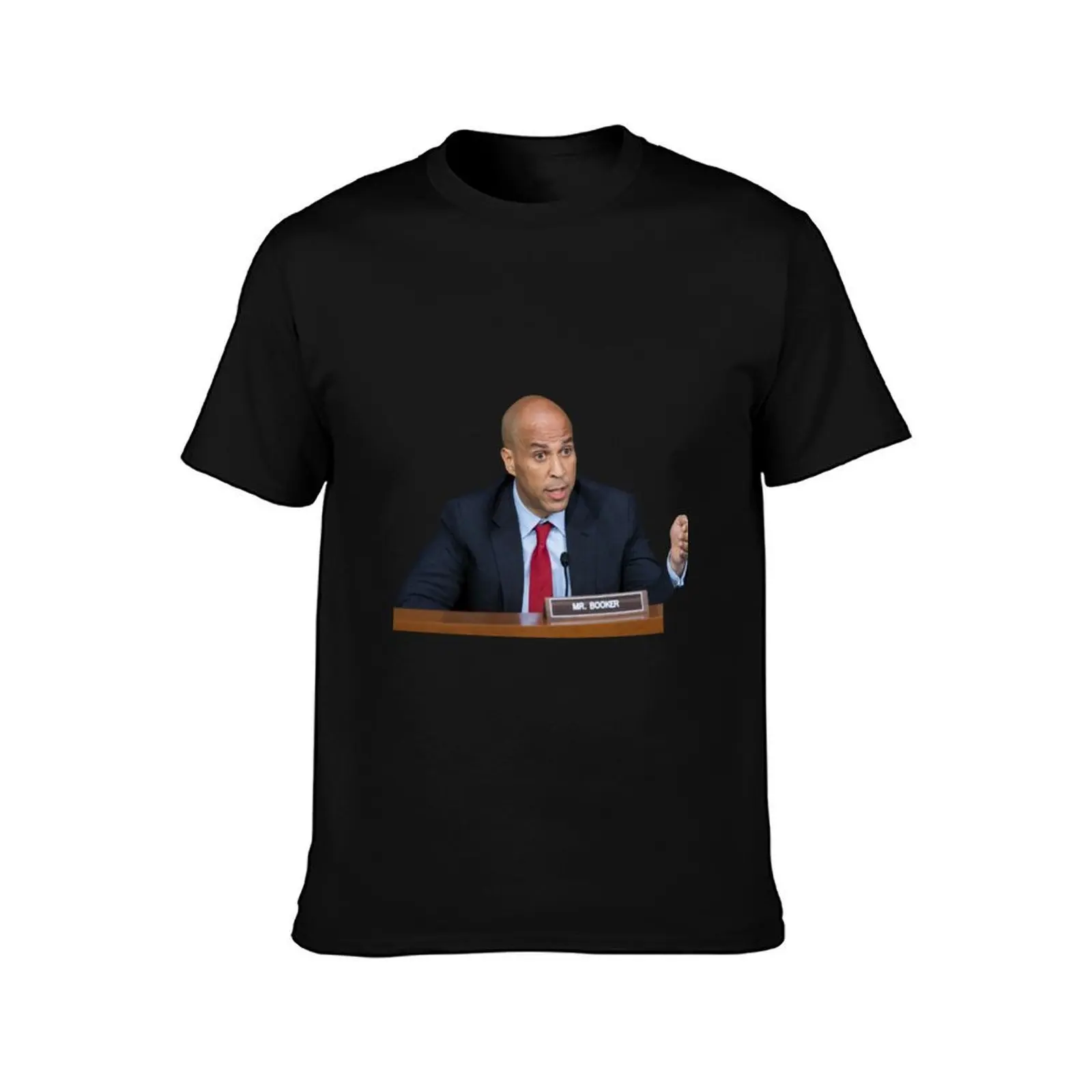 Cory Booker T-Shirt Summer Casual Cotton Tee Oversized Streetwear Tops Vintage Graphic Print Loose Fit Short Sleeve
