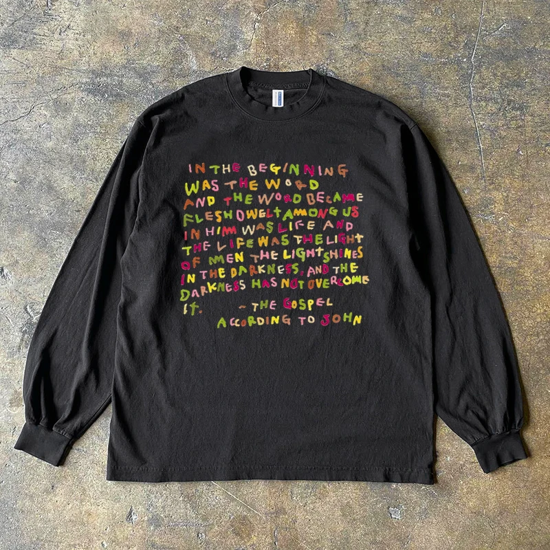 純綿300gヘビーウェイト長袖tシャツ-アメリカンレトロ-オーバーサイズ-レター柄-カップル-ルーズフィット-ウェアアクセサリー-イヤーマフ