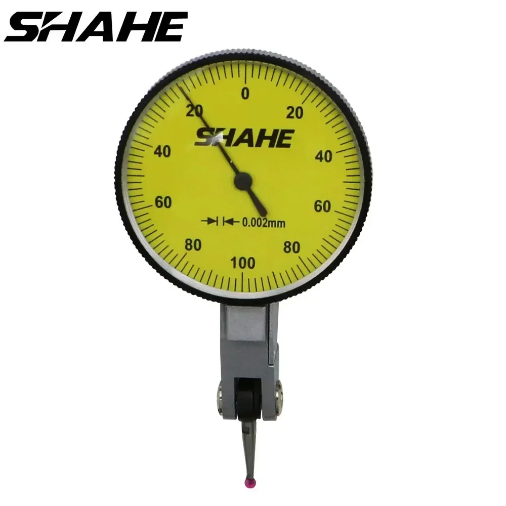 SHAHE 0-0.2mm Lever Dial Indicator Gauge With Measuring Ruby Probes Dial Test Indicators Gauge Measuring Tools