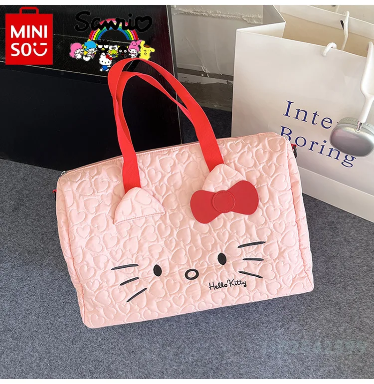 HelloKitty New Women's Storage Bag Fashionable High Quality Women's Handheld Crossbody Bag Cartoon Multi Functional Storage Bag