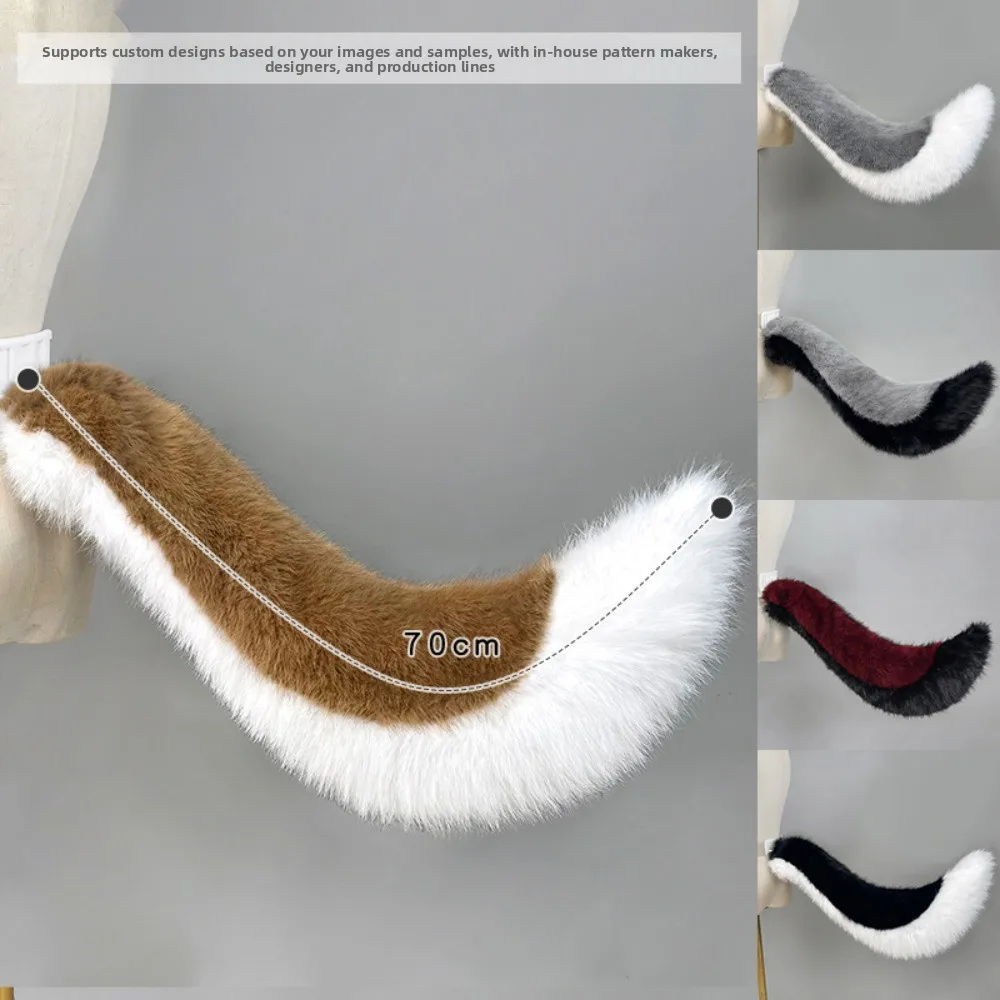 Electric Movable Wolf Foxes Cats Tail Remote Control Wagging Tail Halloween Christmas Fancy Dress Party Costume Props Adult