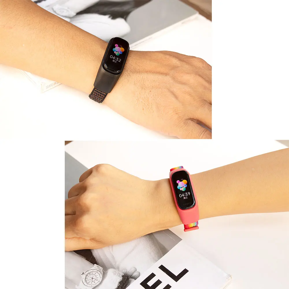 Nylon Armband Für Oppo Band Nylon Sport schleife Uhr Gürtel Armband Pulsera Correa Zubehör Gurt Sport Armband Einstellbar