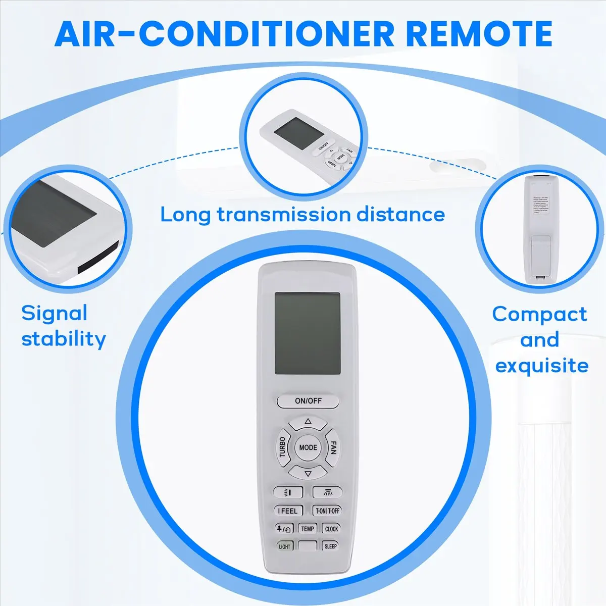 [T81C]YAP1F Air Conditioner Remote Control for YAP1F Home Heating and Cooling Function Replacement Remote Control