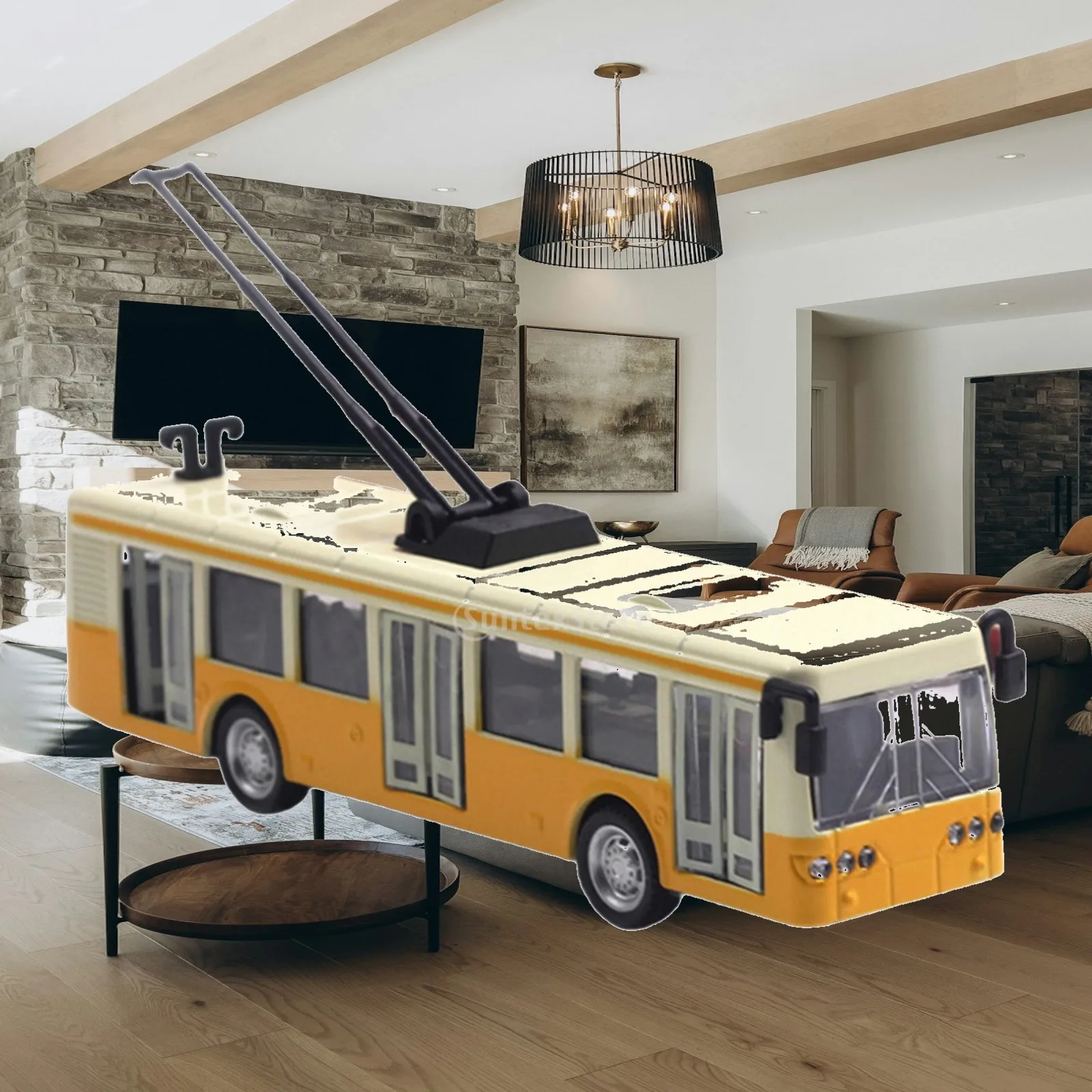 Miniature Tram Model 1:90 Scale Collection Decoration Transport Car Model