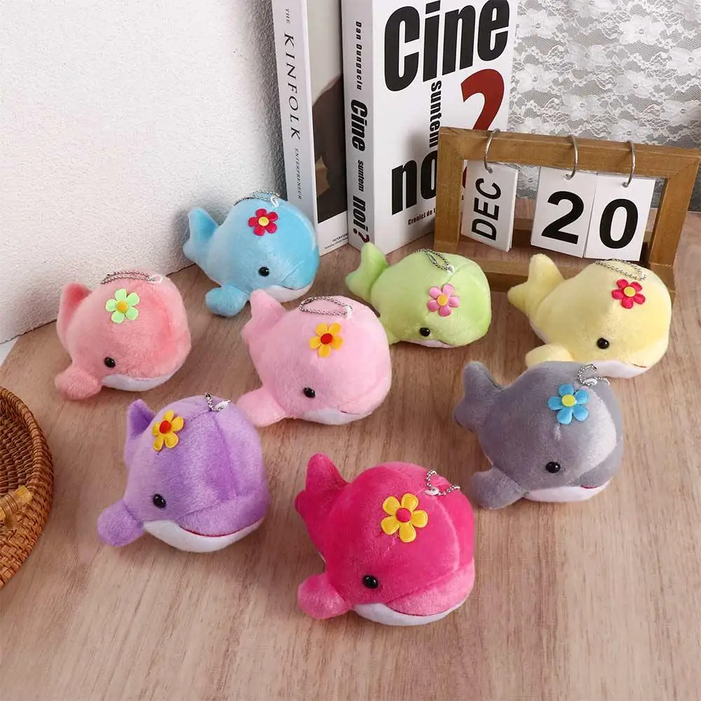 Porte-clés en peluche baleine, jouet en peluche, animal mignon, beurre, breloque pour sac, pendentif frontal