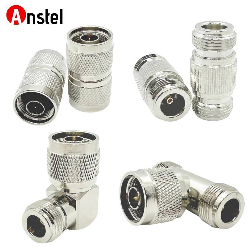 N Type Adapter N Male to Female 3 Way Splitter 90 Degree Converter N Male Female RF Coax Connector Kit for Radio Antenna Cable