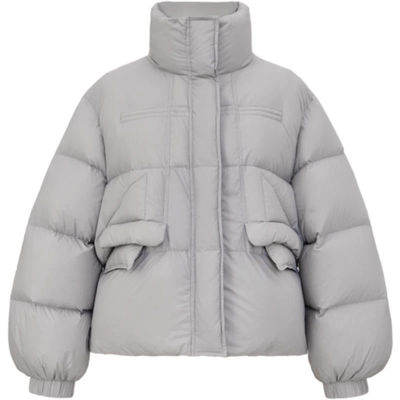 SENTUBILA Women's Winter Down Jackets 2025 Stand-Collar Puffer Down Jacket Lightweight Warm Outerwears Female Clothing W54YC2158