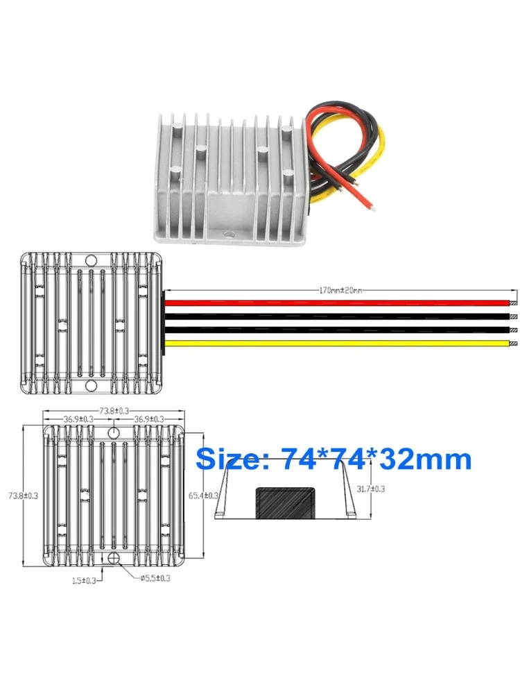 Ładowarka DC DC 12V/24V na 14.5V/14.6V 56V 3A 5A 10A 15A 20A Konwerter Regulator Napięcia do Akumulatorów Litowych, Kwasowo-ołowiowych i LiFePO4 — 2
