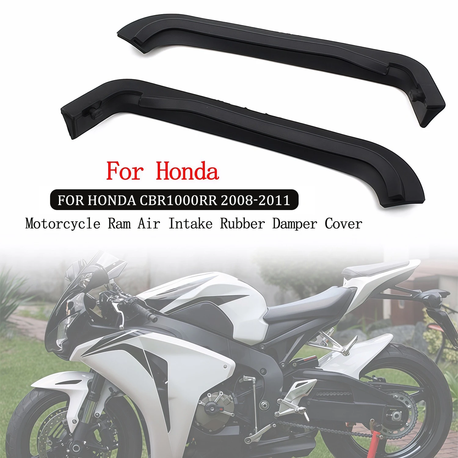 For Honda CBR 1000RR CBR1000RR 2008 2009 2010 2011 Motorcycle Ram Air Intake Rubber Tube Duct Gasket Damper Cover Strip Parts