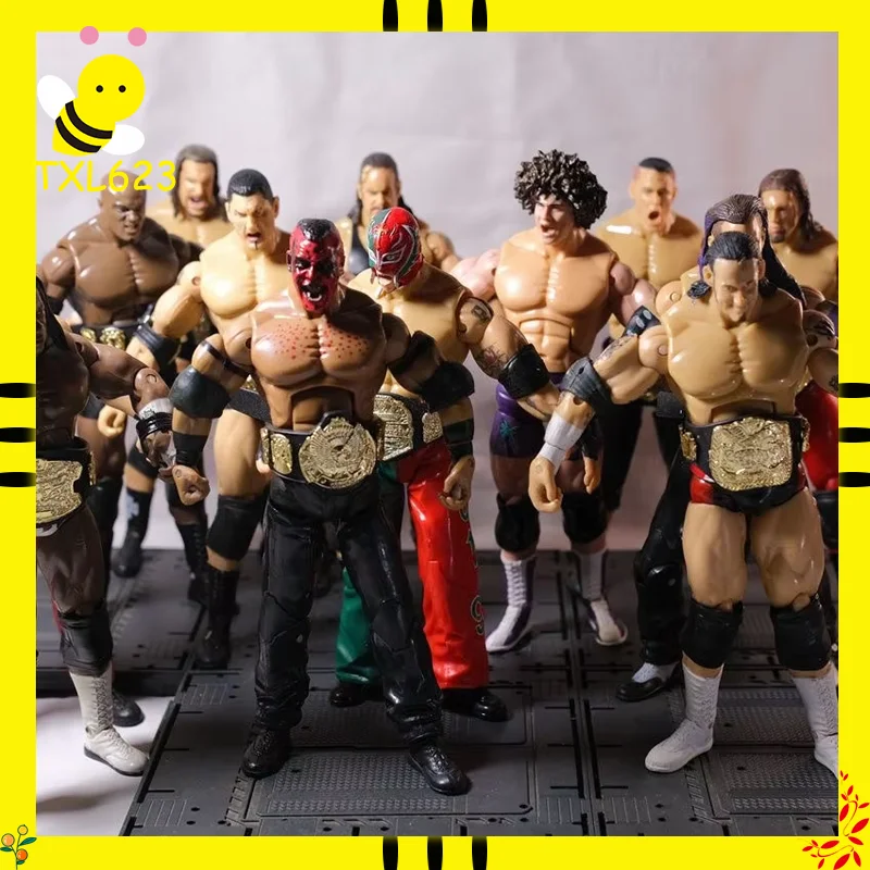 Wrestlemania WWE Action Figures Set - John Cena the Undertaker Rey Mysterio PVC Statue Models Collectible Toys for Boys