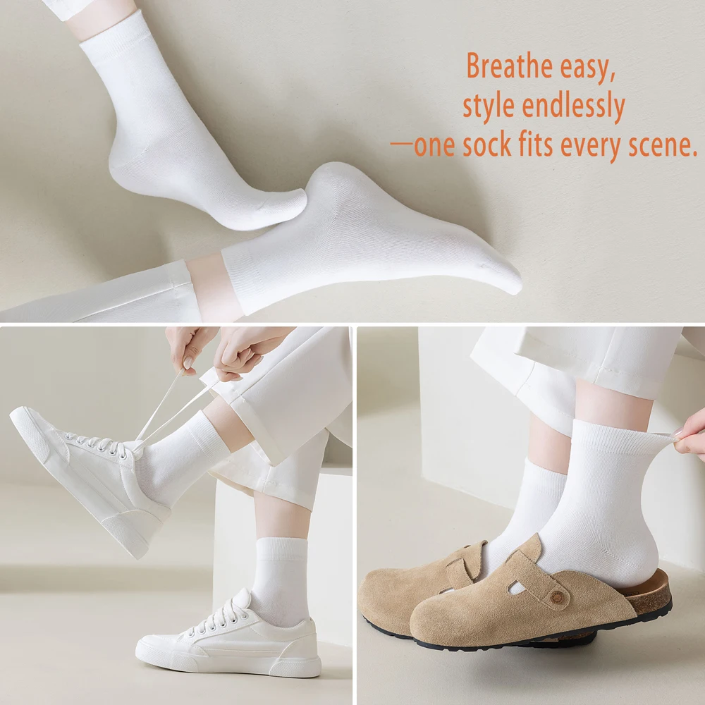 1/3 Paar feuchtigkeitsspendende Socken für Frauen, rissige Fersenbehandlung mit Rosenöl, weichmachende Pflege, Silikongel-Pad, Baumwoll-Crew-Socken – Detail 16