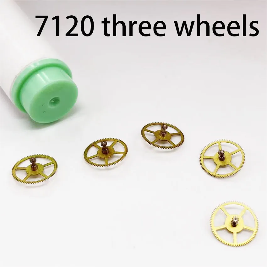 5pcs Watch Third Wheel Accessories Compatible with 7120 Movement for SZ1 SS7 Three Wheel Watch Repair Parts