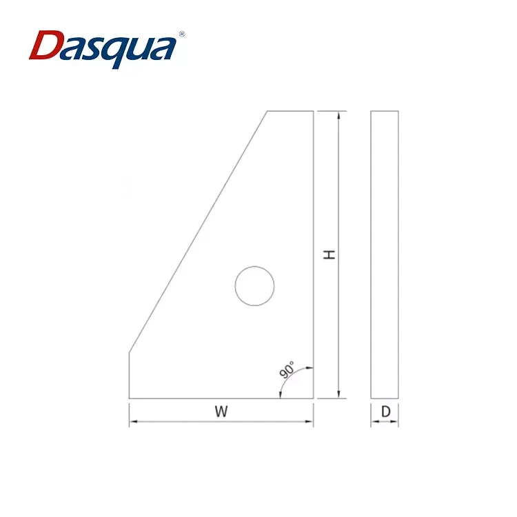 Dasqua High Precision Granite Tri Square Edge Angle 90 Degree Measuring Tool