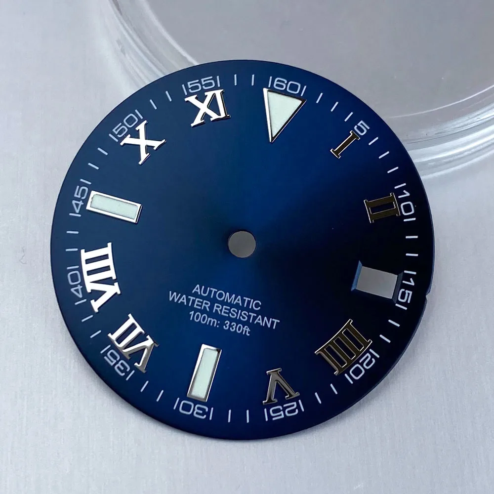 29mm Nologo Watch Dial Hands Set Fit Roman nume Datejust Style NH35 NH36 4R35 4R36 Luminous Automatic Movement Watch Accessories