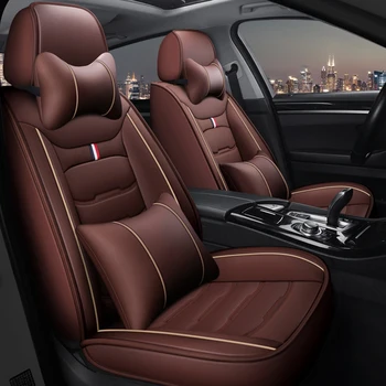 WZBWZX Universal Leather Car Seat Cover For Honda All Models Civic Fit CRV Accord Accord Odyssey Jazz City Car Accessories Car-styling