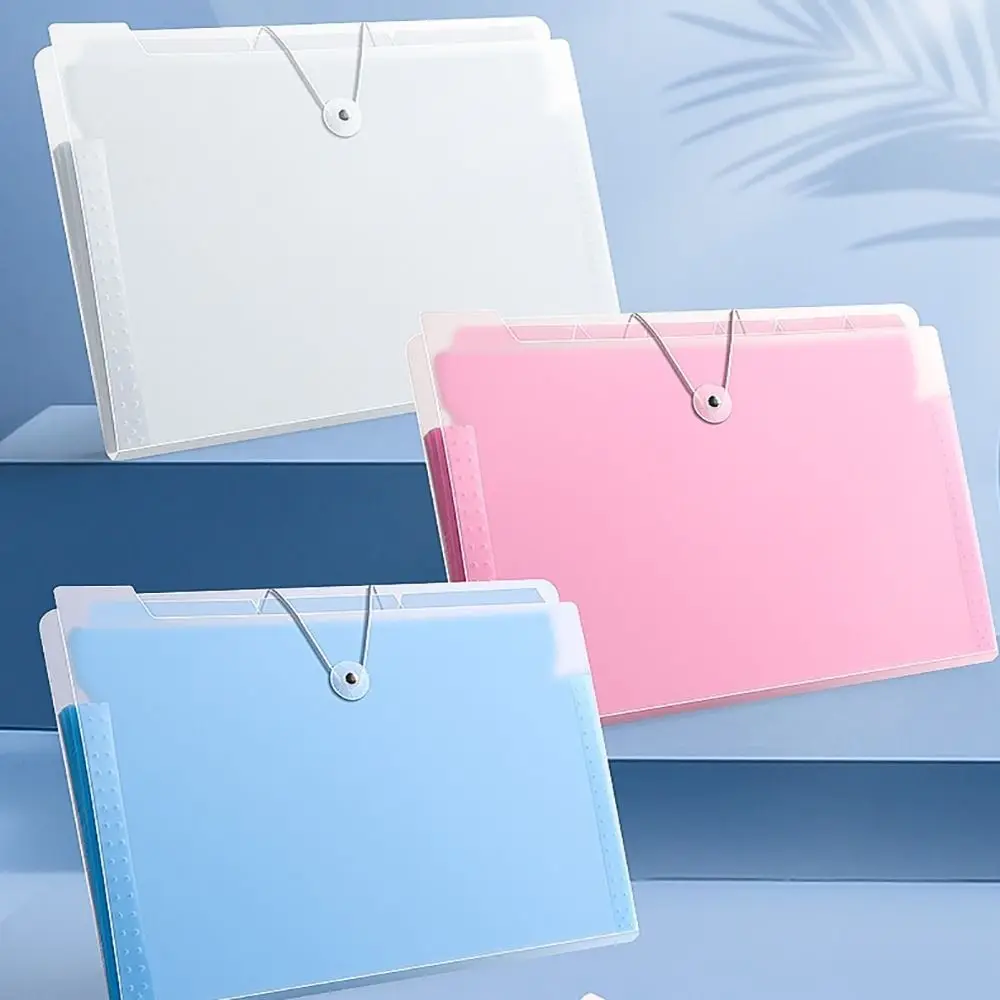 Waterproof A4 File Folder Test Paper Storage Classified Storage Organ Bag PP 4/8/12 Pockets File Organizer School Office