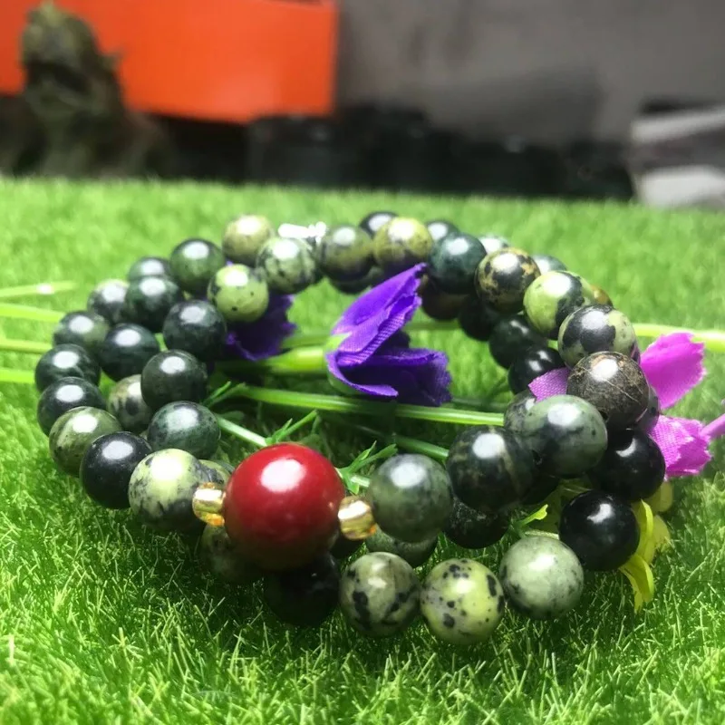 

Natural New Herbal King Stone Round Bead Bracelet Men's and Women's Simple Models