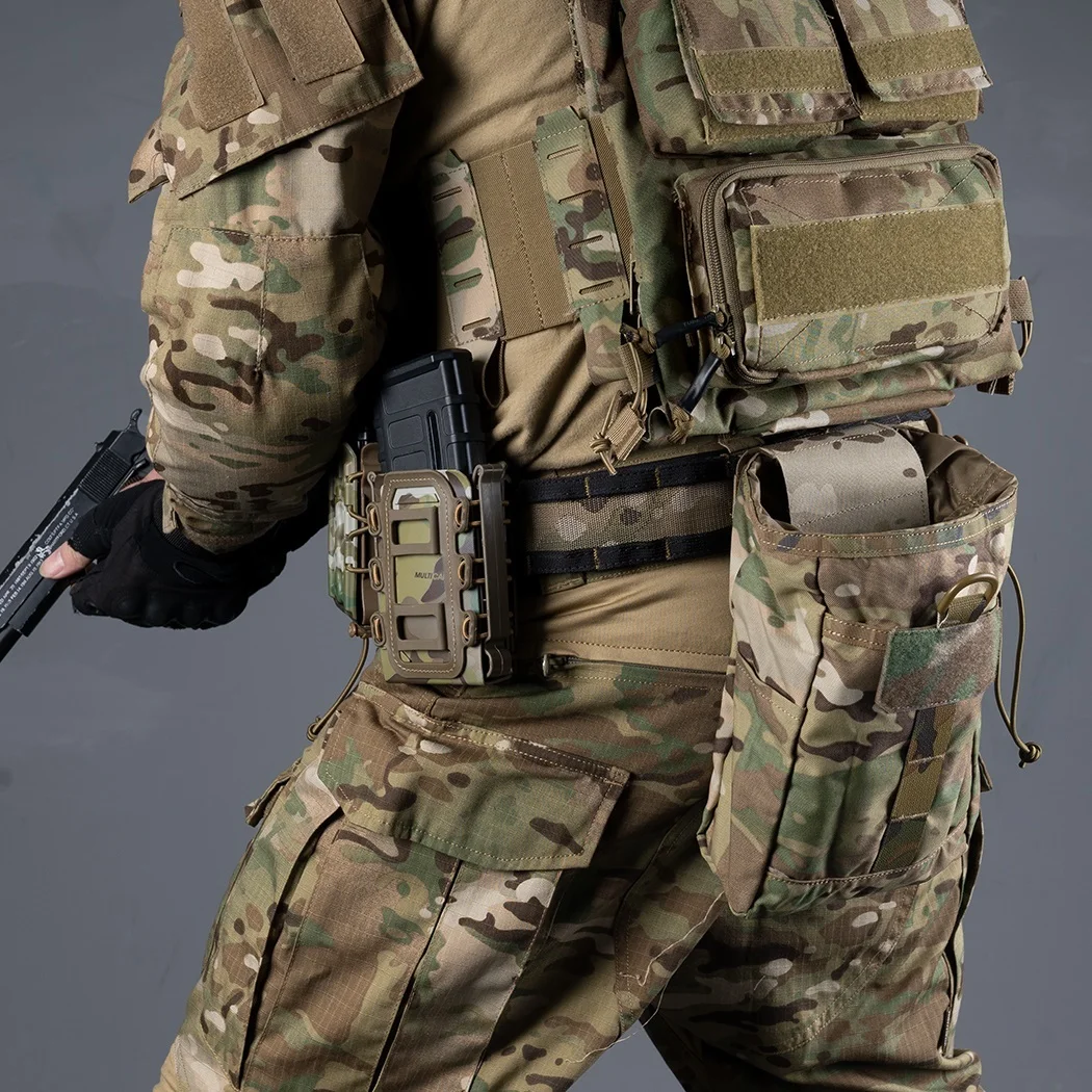 Tactical Battle Belts with Dump Pouch & 5.56/9mm Pouch & Modular Holster Adaptor, 2