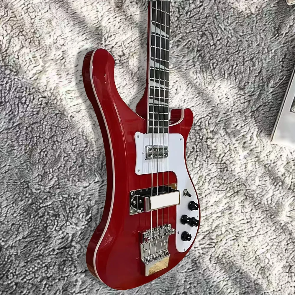 

Free Shipping Red Body 4 Strings Electric Bass Guitar with Rosewood Fingerboard Chrome Hardware with Upgraded Accessories