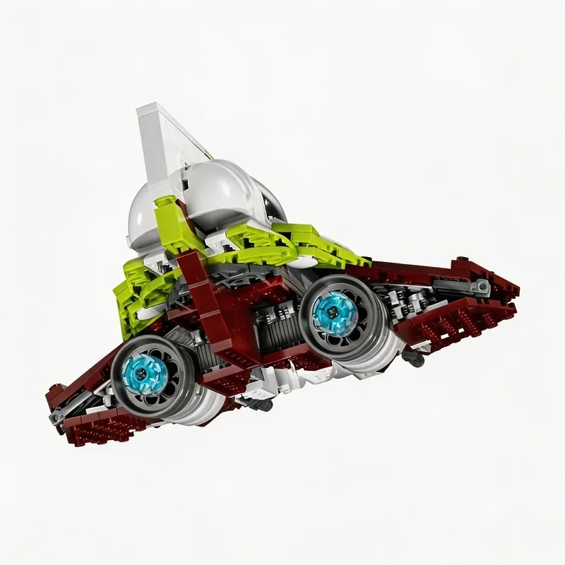 NEW 676PCS Star Battle Movie MOC Obi Wan Space Fighter Model DIY Creative Display Assembly Building Blocks Birthday Gift 10215 view 4