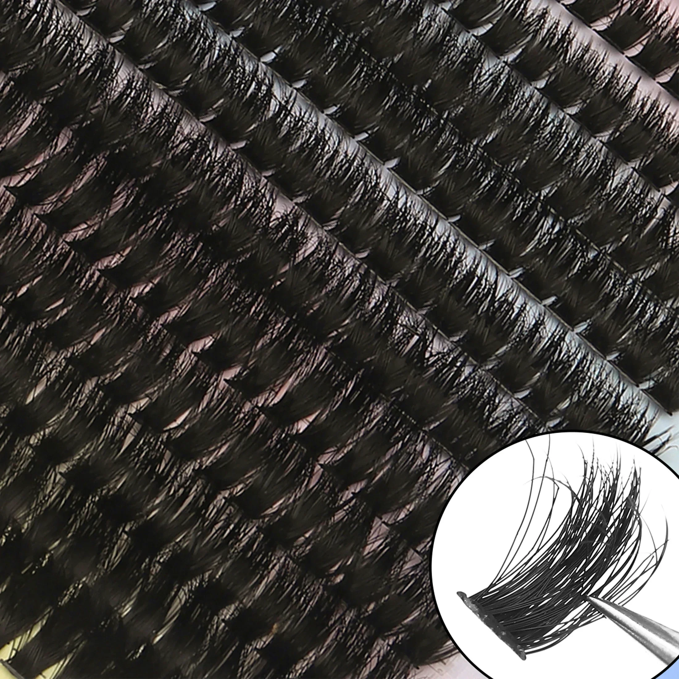 80D Cluster Lashes D Curl 280pcs Faux Mink Individual Eyelashes 8-18mm Mixed Fluffy Thick DIY Lash Extensions Makeup